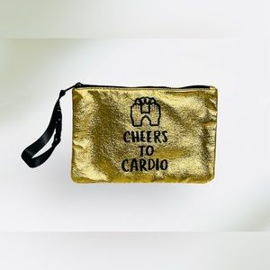 Gold Metallic Gym Wristlet